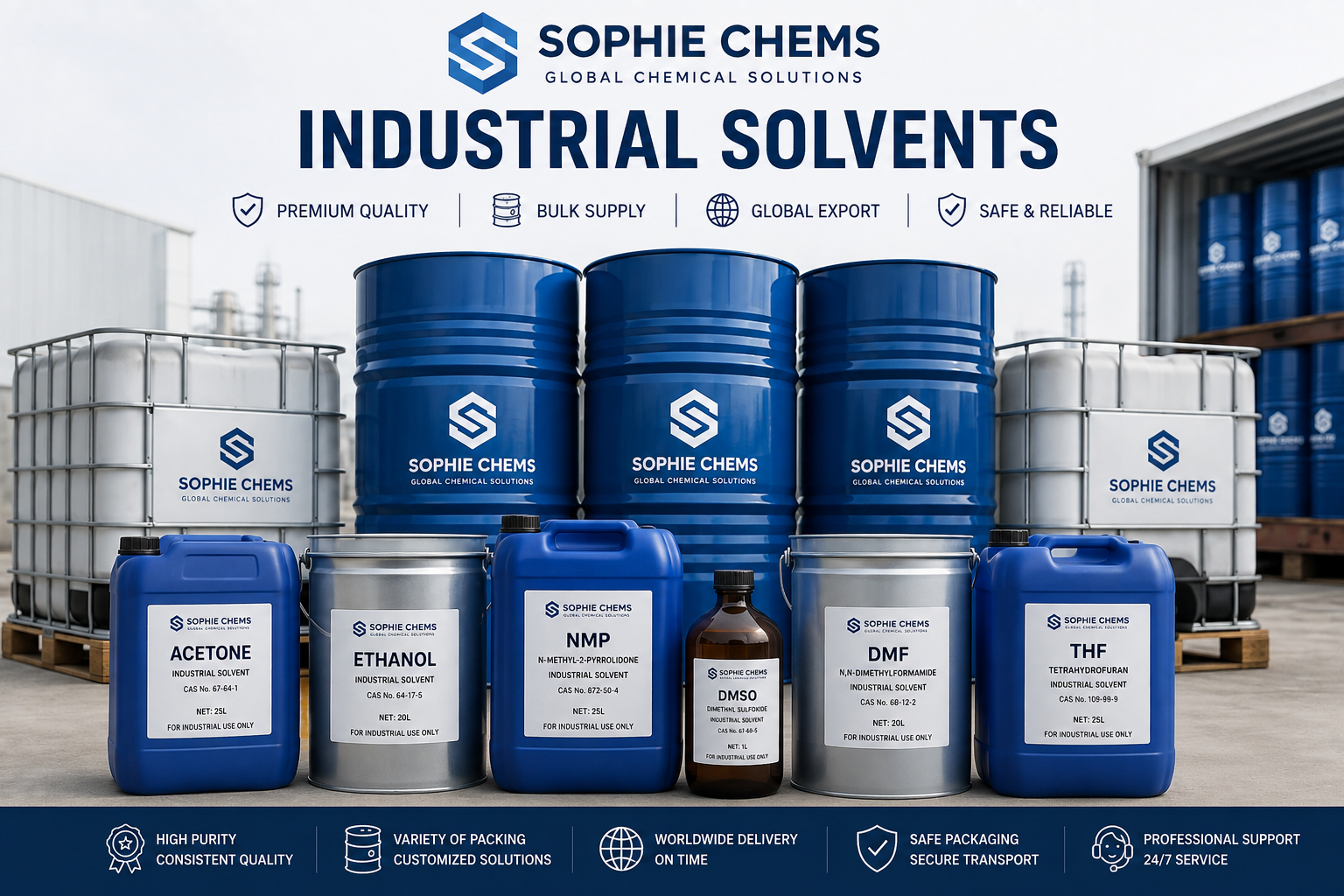 High Purity Industrial solvents Supplier